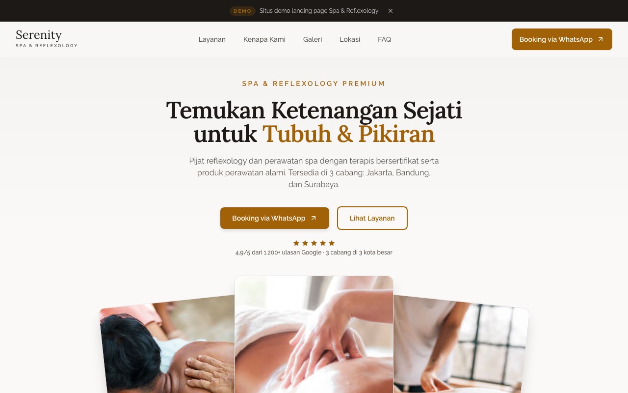 Hero website Spa & Reflexology